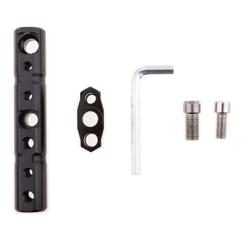 Black Motorcycle Scooter Multi-function Extension Bar 8mm Hole Dia