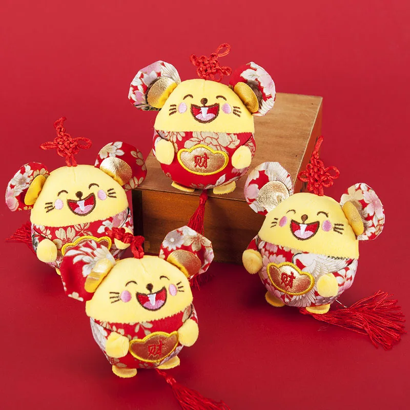 Kawaii подвеска мышь китайский узел традиционный подарок на год Кукла Плюшевая подвеска мягкая подвеска благоприятный год крысы