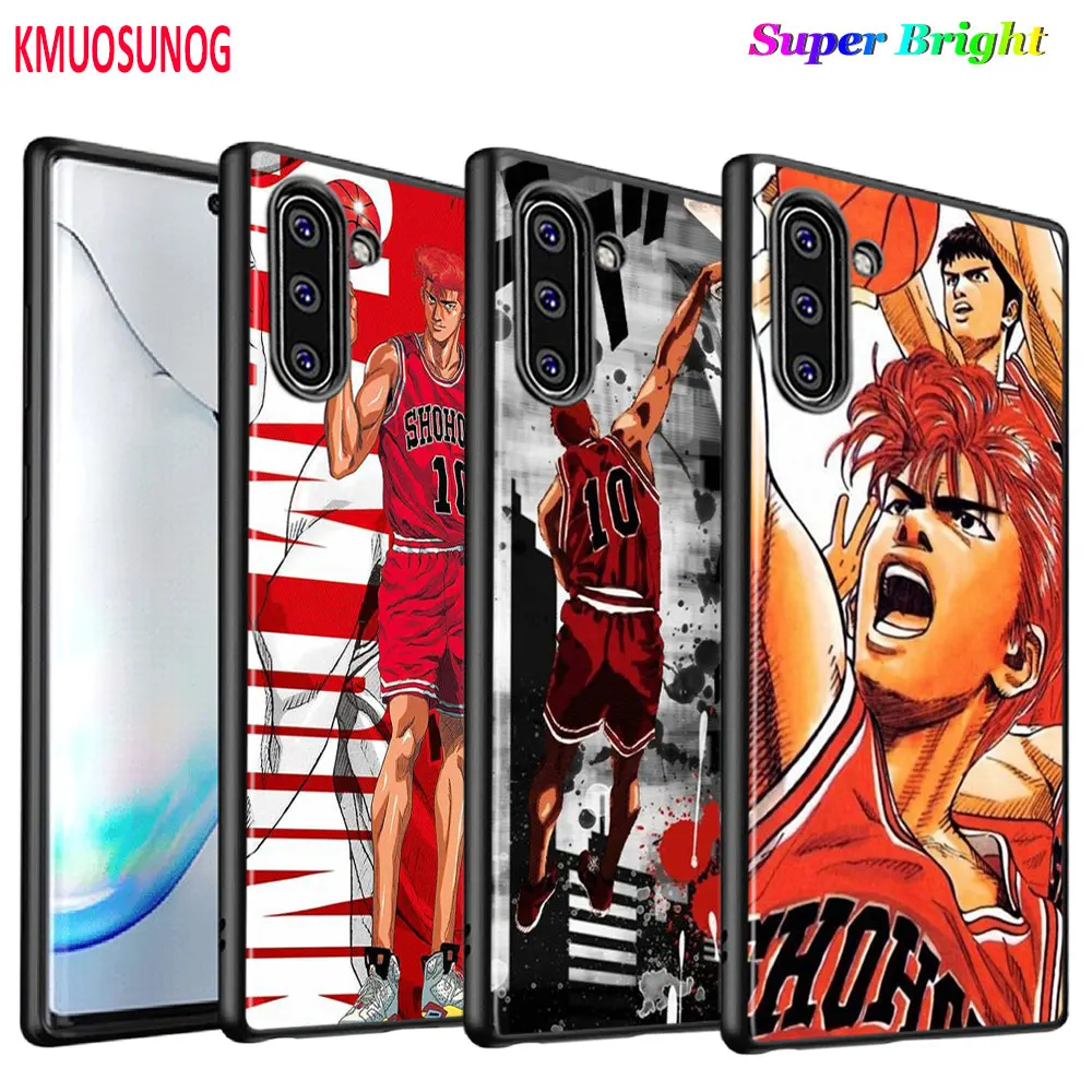 

Black Silicone Cover Anime Slam Dunk for Samsung Galaxy Note 10Plus 10 Pro 9 8 S10 S9 S8 Plus S7 S6 Phone Case