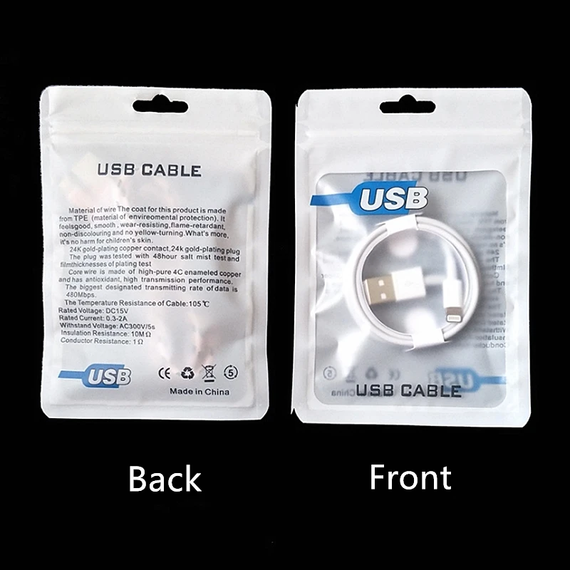 100Pcs 10*15cm Mobile Phone Case Accessories Plastic Package zipper Bag pouch for iphone 6 5S/4S USB Electronics ADAPTER CABLES 5