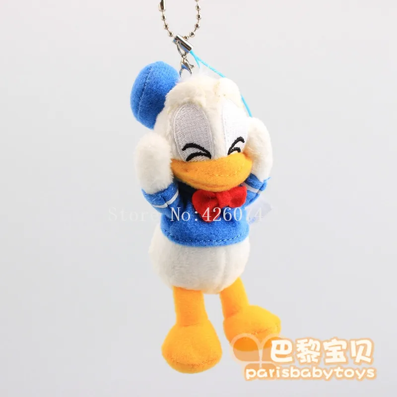Daisy Duck мини плюшевый брелок 12 см дети мягкие животные игрушки маленькие Pendnt для детей Подарки - Цвет: Черный