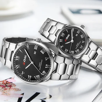 

KDM Fashion Lovers Men Casual Stainless Steel Strap Quartz Watches Women's Dress Couple Waterproof Gifts Relogios Femininos
