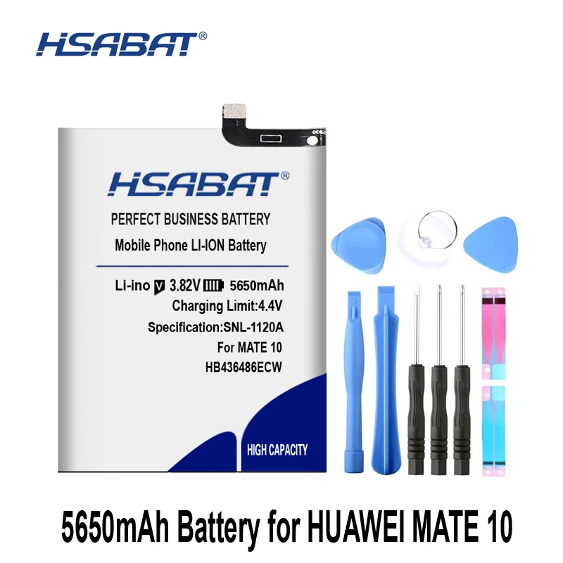 HSABAT 5650 мА/ч, HB436486ECW Батарея для HUAWEI Коврики 10 Коврики 10 Pro Lite/P20 Pro L09 L29 L09 Nova 2 Plus 2I Honor 9I V20 G10 7X