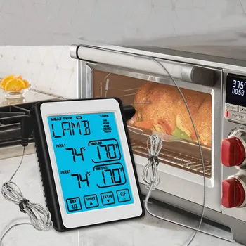 

CH-212 Double Probe Smart Touch Digital BBQ Thermometer Screen Control Food Thermometer That Can Set Alarm Thermometer