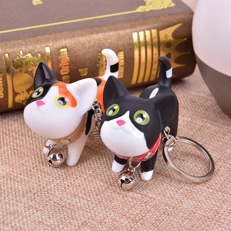 Creative Cartoon Dolls Cat Key Ring Holder Car KeyChain Bag Handbag Trinket