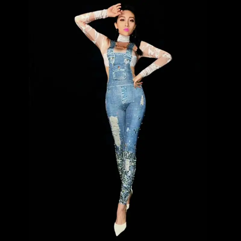 Bright Stones Jeans Printed Jumpsuit 