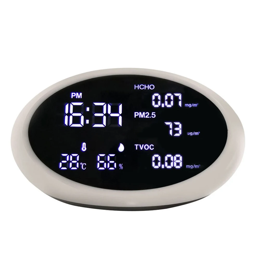 

5 in 1 Digital Formaldehyde Detector PM2.5/ HCHO/TVOC/Temperature/ Humidity Tester Air Quality Monitor Gas Tester Analyzer