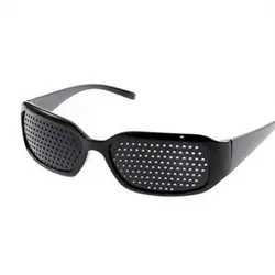 Черные солнцезащитные очки Анти-усталость Уход За Зрением Pin Hole микропористые очки Eye Exercise Eyesight улучшение анти-близорукость