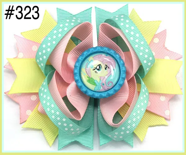 E group 25 шт 4," Вдохновленный Бутик слоистых волос лук символ волосы луки мультфильм девушка заколки для волос-B