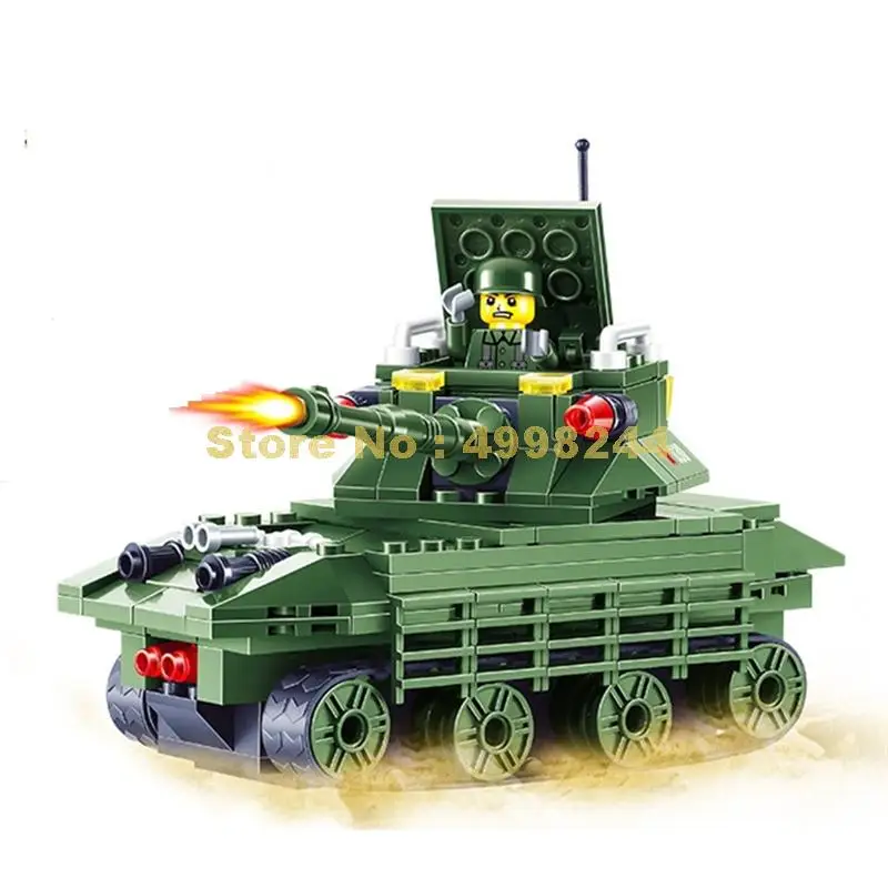 163 шт военный парад армия 030 Танк строительные блоки кирпичи игрушка | Игрушки и
