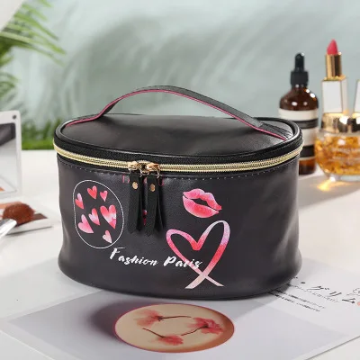 black bag Многофункциональная сумочка-косметичка для путешествий, для женщин, с милым рисунком, большая емкость, органайзер для туалетных принадлежностей, косметичка, женская сумка для хранения, косметичка - Цвет: black bag