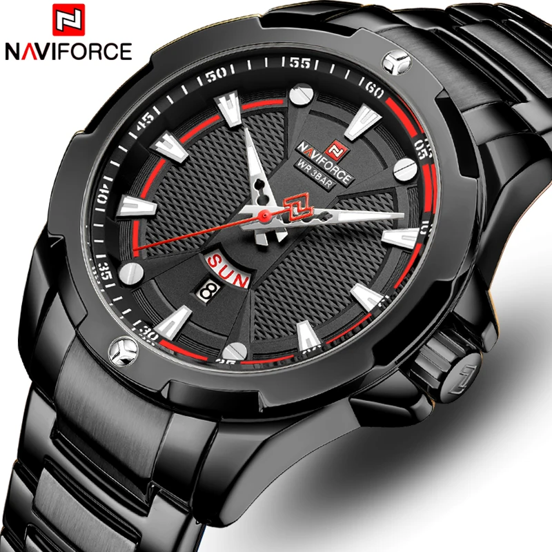 NAVIFORCE мужские часы лучший бренд класса люкс Модные Кварцевые водонепроницаемые мужские часы спортивные мужские военные наручные часы Relogio Masculino
