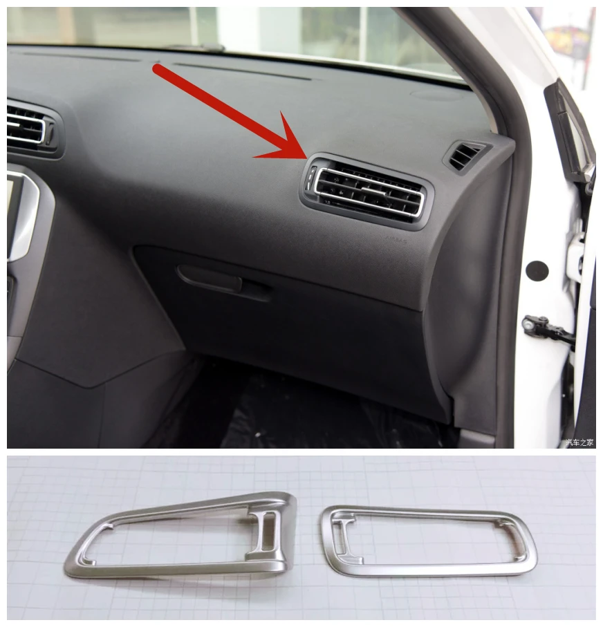 ABS Plastic Chrome Car left and right air outlet Cover Trim car styling Accessories 2pcs For Citroen C4