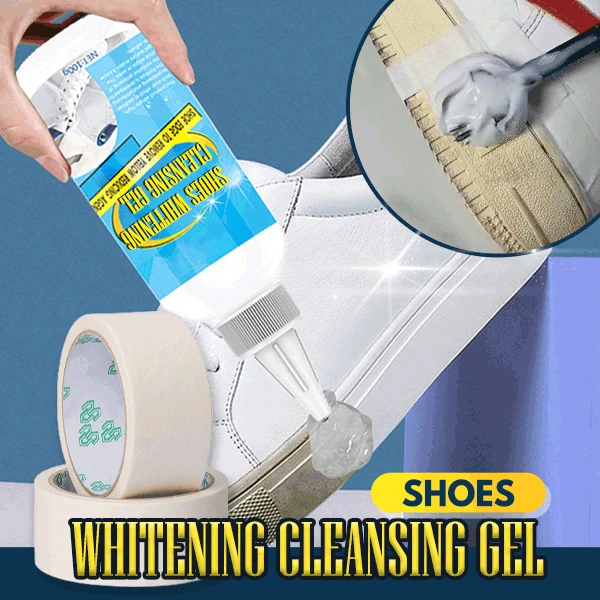 100g White Shoes Cleaner Shoes Whitening Cleansing Gel With Making Tape