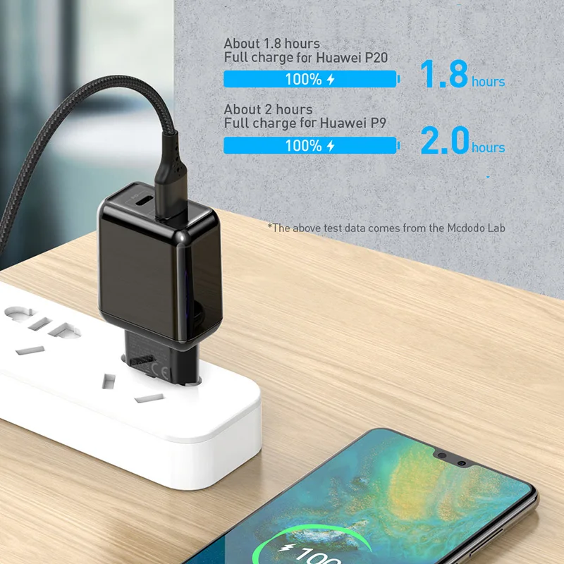 Mcdodo 18 Вт PD Мульти USB зарядное устройство Quick Charge 3,0 для iPhone 11 XS Max huawei P30 mate 30 Быстрая зарядка SCP EU вилка настенный адаптер