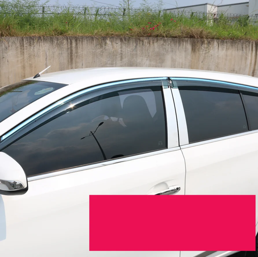 Акриловые окна автомобиля дождь щит для toyota vios yaris sedan 2013 xp150