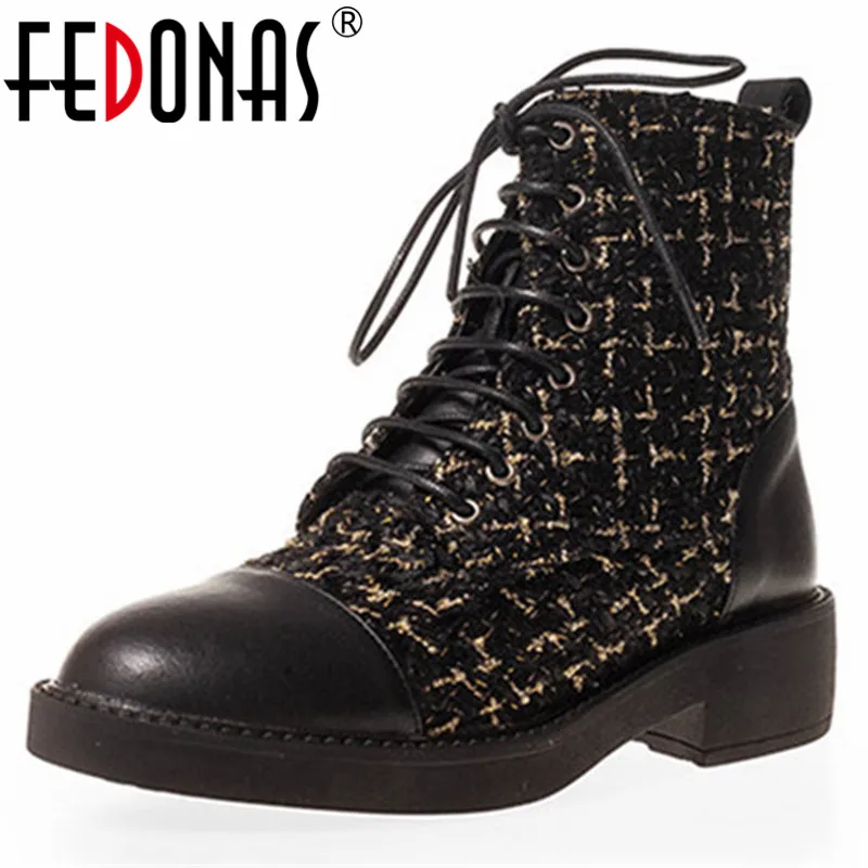 

FEDONAS Fashion Rome Woman Antumn Winter Warm Snow Boots Party Wester Mixed Colors Motorcycle Boots Ankle Boots Shoes Woman