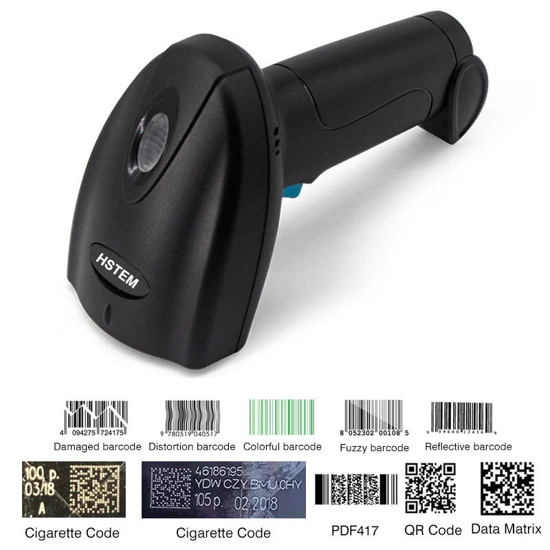 Hstem 1d 2d Barcode Handheld 2.4g Bluetooth Wireless Usb Wired Bar Code Reader Support For Data Matrix Pdf417 Qr Code - Scanners - AliExpress