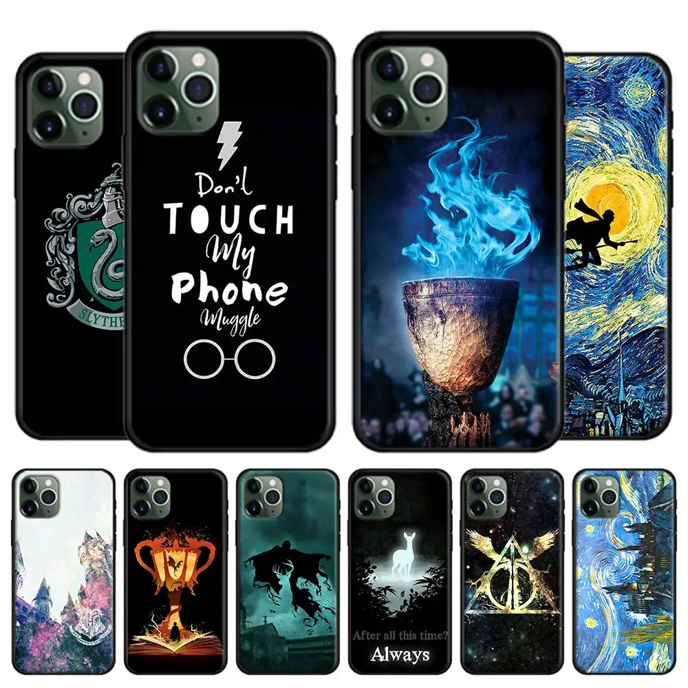 Мягкий чехол Potter Love для iPhone 12 Mini 11 Pro MAX XR 7 8 X XS 6 6s Plus 5 5s SE мягкий черный