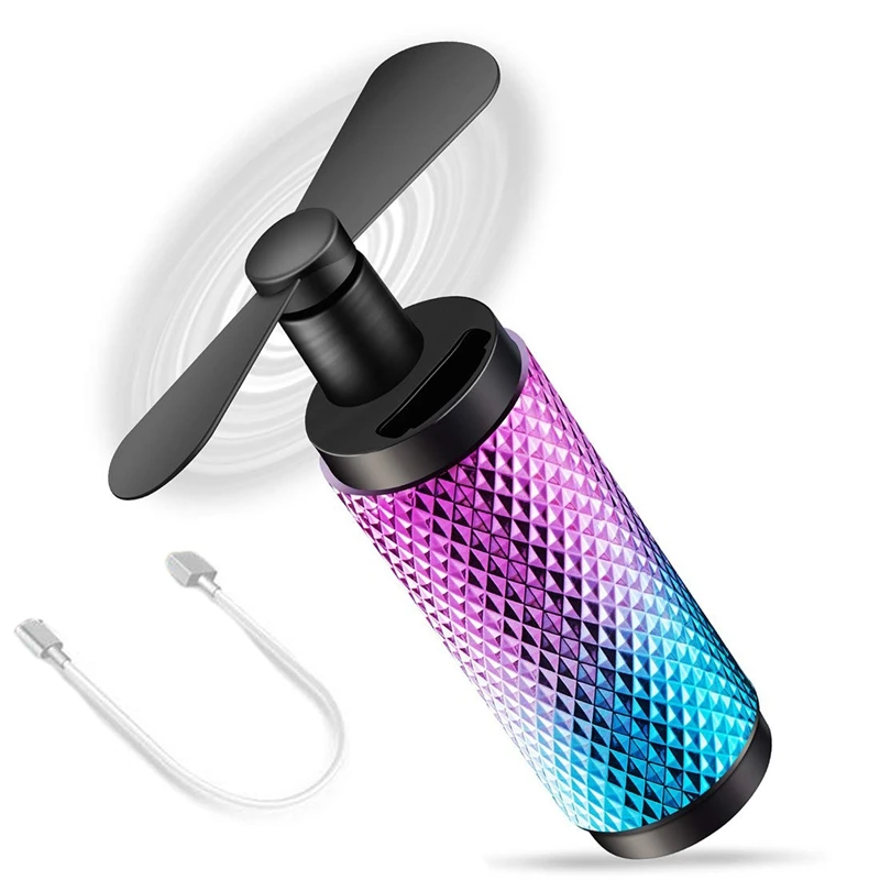 Mixed Color Ручные вентиляторы маленький вентилятор, Usb 2200Mah аккумуляторная батарея, 8-12H время работы, путешествия шоппинг/Футбол вентилятор охлаждения для женщин - Цвет: Mixed Color