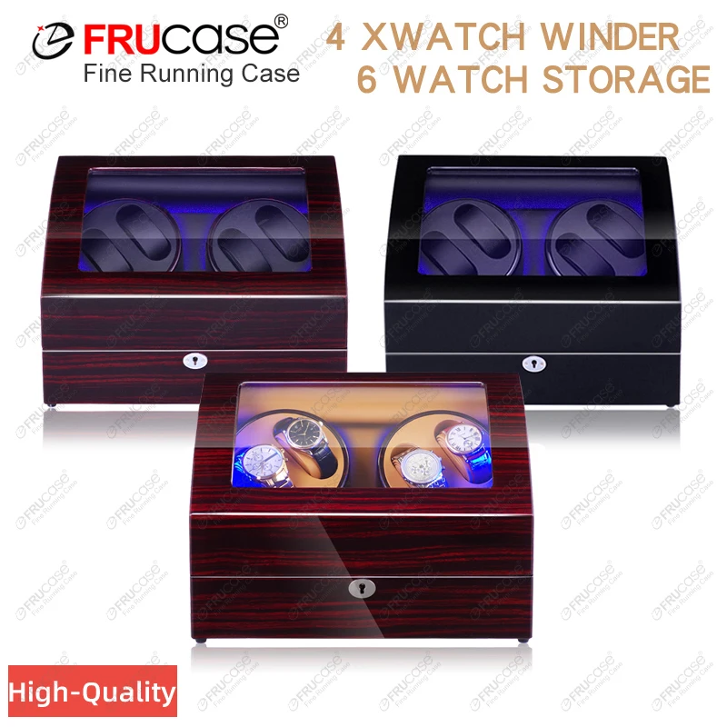 Winder для автоматических часов FRUCASE новая версия 4 + 6 деревянная коробка хранения