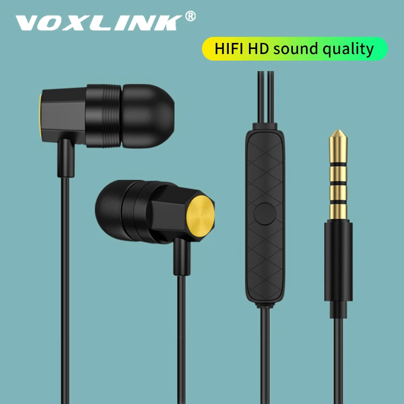 Проводные наушники VOXLINK Спортивная гарнитура с глубокими басами 1 2 м