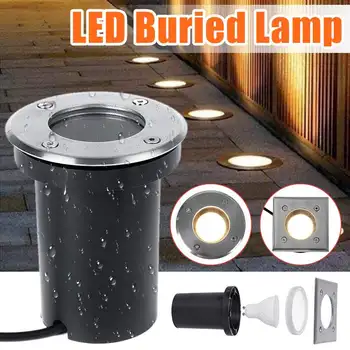 

IP67 Waterproof LED Underground Light with 5W GU10 Bulb Outdoor Ground Garden Path Floor Buried Yard Spot Landscape Lamp AC220V