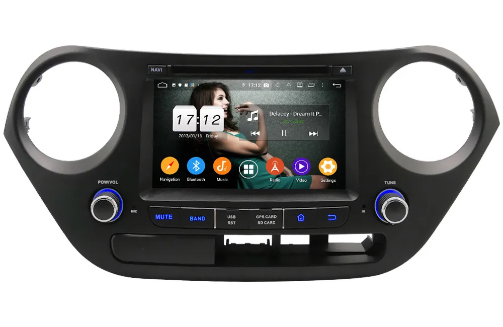Klyde 4G Android 9 Восьмиядерный 4 Гб ОЗУ 64 Гб ПЗУ DSP BT автомобильный DVD мультимедийный плеер радио gps ГЛОНАСС для hyundai I10 LHD 2013