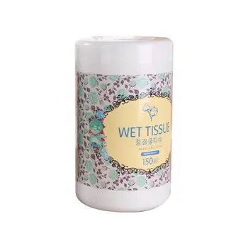 

150 Pcs Bucket Wet Wipes Protable Alcohol Disinfection Nonwoven Antibacterial Clean Hand Wipes Soft Disposable Daily