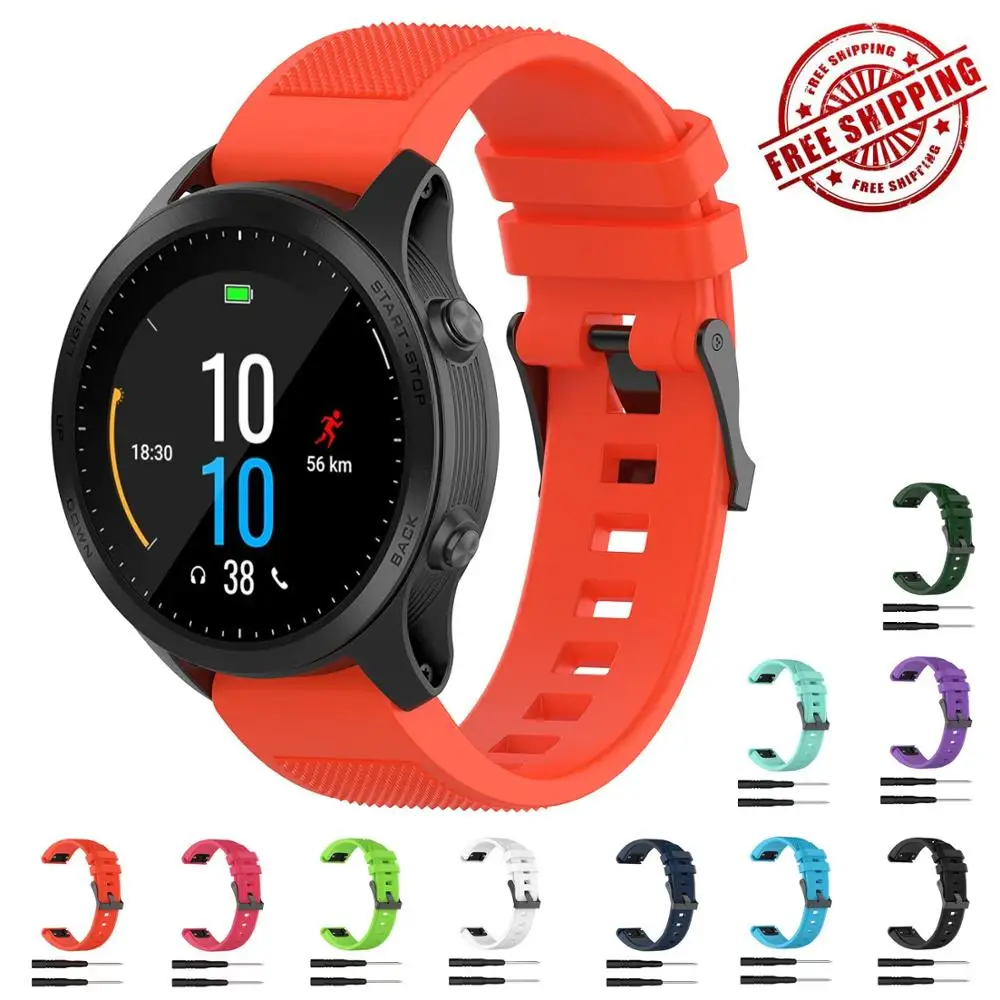 

Texture 22mm Quickfit Sport Band For Garmin Fenix 6 5 5Plus Forerunner 945 935 Quatix 5 Sapphire Approach S60 Silicone With Tool