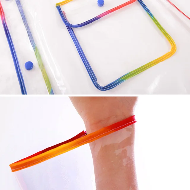 2020 Új Divat Női Átlátszó Vastag Műanyag Esőkabát -Utazási Vízálló Esőkészlet Felnőtt Poncho Kültéri Esőabát - Image 5