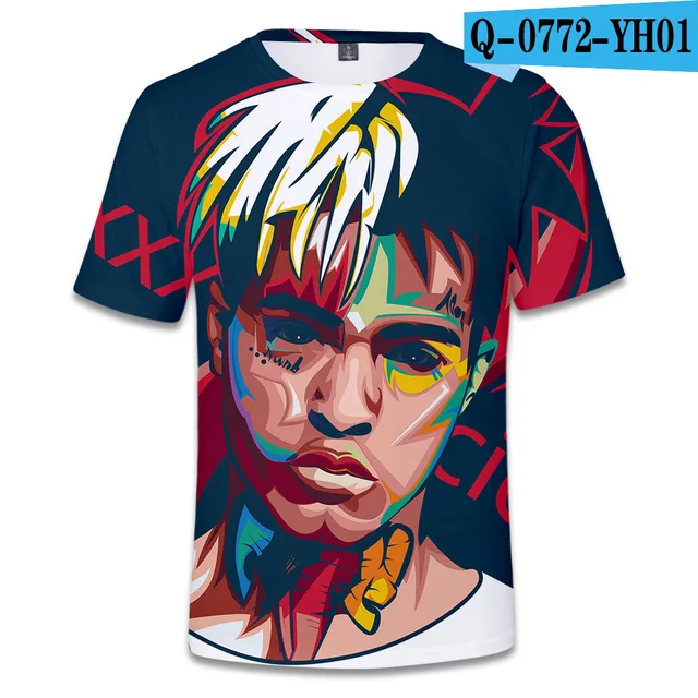 3-20Years Hot Xxxtentacion 3D T Shirt Kids Fashion Streetwear Girls Hip Hop Style Raper Xxxtentacion Boys T Shirt Top Oversized