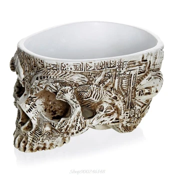 

Hand Carved Human Skull Flower Pot Vase Bowl Succulent Plant Planter Container Garden Home Halloween Decor Au13 20 Dropship