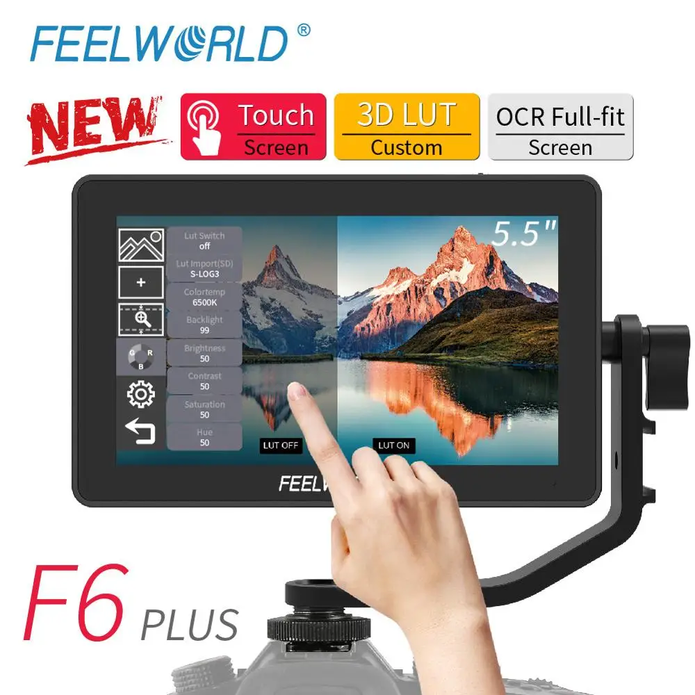 FEELWORLD F6 PLUS 5 дюйма 3D LUT сенсорный экран DSLR камера полевой монитор ips FHD1920x1080