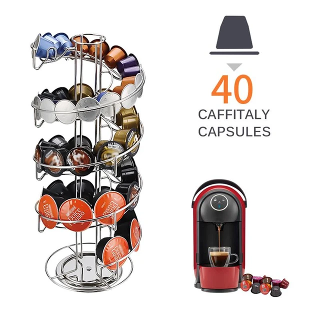 Soporte giratorio para cápsulas de café Dolce Gusto, torre de 35 tazas, soporte  para tazas K, estante de exhibición negro para cápsulas - AliExpress