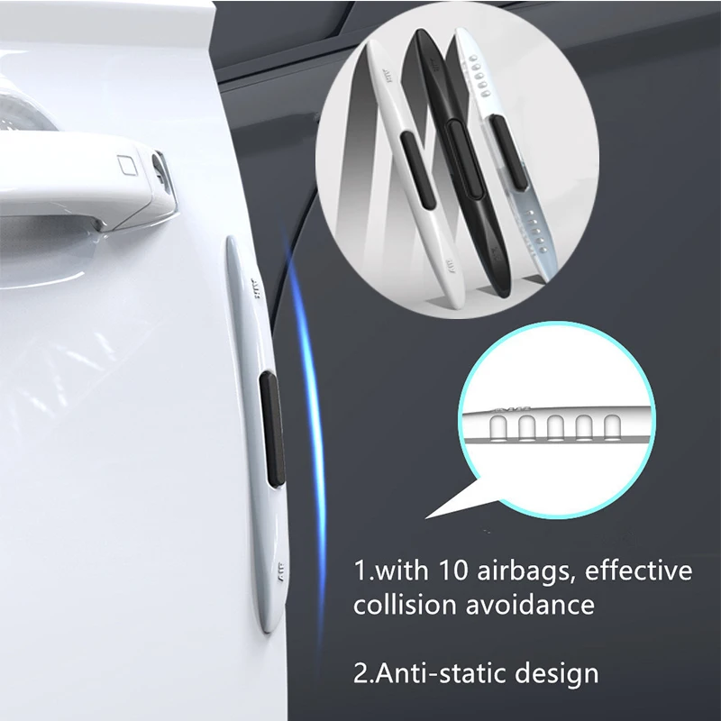 Car Door Edge Airbag Anti-collision Protector Anti-static Silicone Side Protection Guards Rear View Mirror Strip | Автомобили и