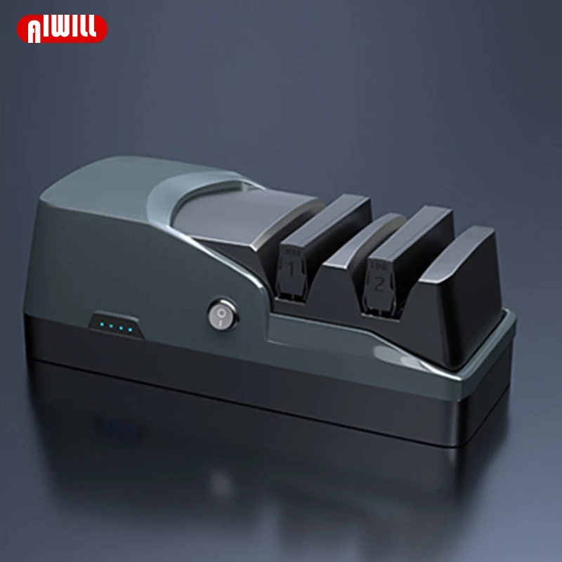 EU Plug -Affûteur De Couteaux électrique USB,pierre à Aiguiser Rapide Et Automatique,pierre à