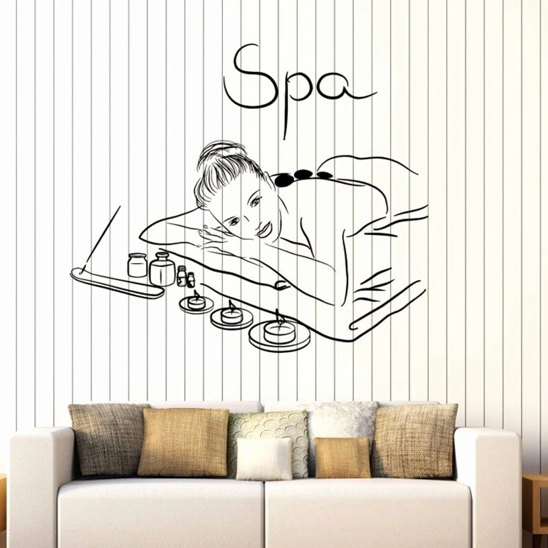 Massage Spa Decal Beauty Salon Sticker Beauty Posters Vinyl Wall Decals Decor Mural Beauty Salon
