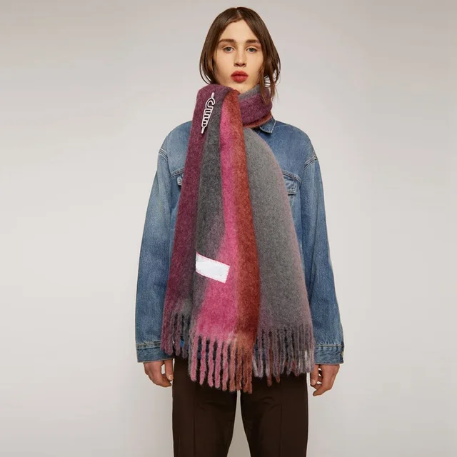 New 2021 AC studios men and women winter scarf Shawl Shawl warm shawl women cashmere blanket cashmere scarf neck scarf 19