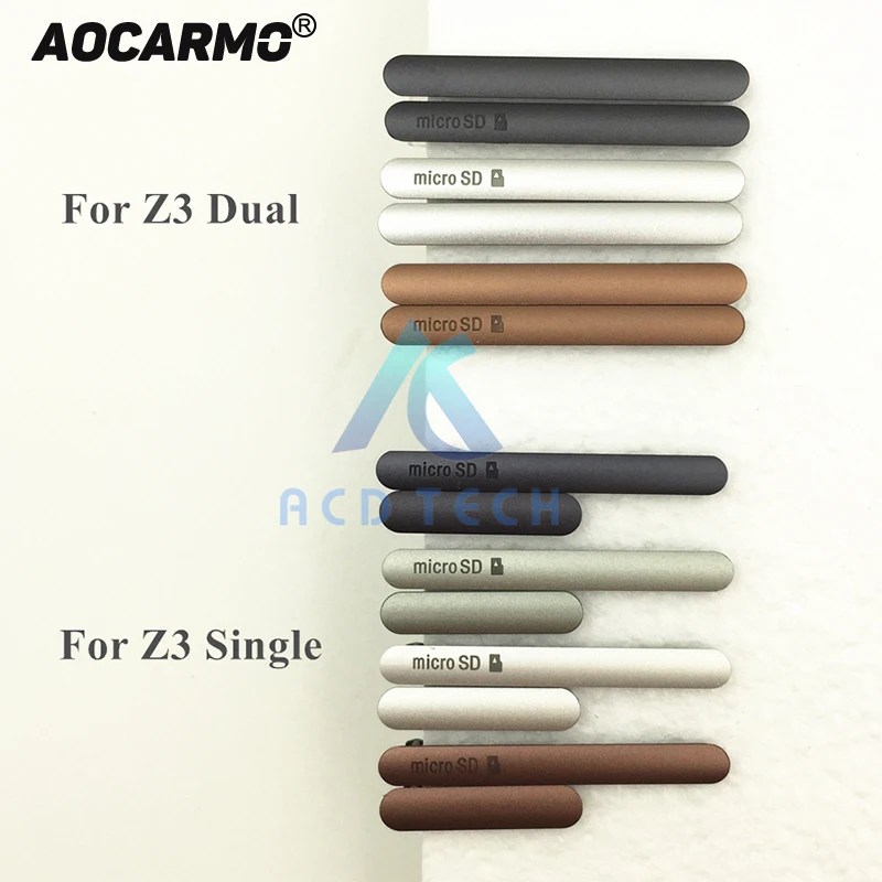Крышка зарядного порта USB Aocarmo + порт Micro SD слот для SIM карты Пылезащитная заглушка