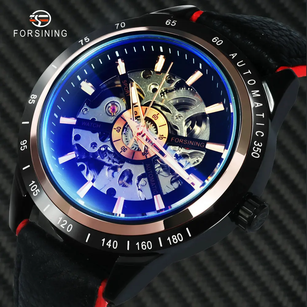 FORSINING Fashion Mens Watches Top Brand Luxury Skeleton Auto