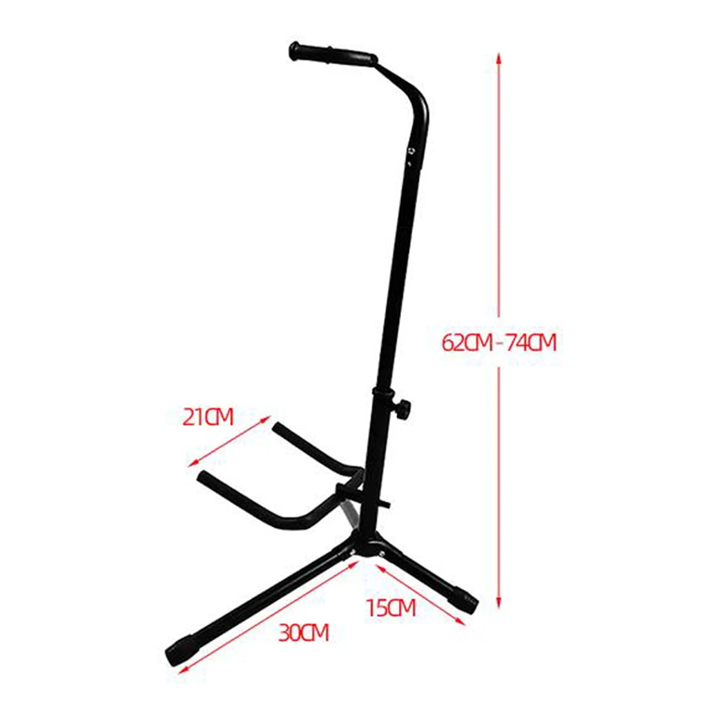 Adjustable Foldable Tripod Guitar Stand Bass Guitar Rack Holder Floor Ukulele Stand for Acoustic Bass Guitars