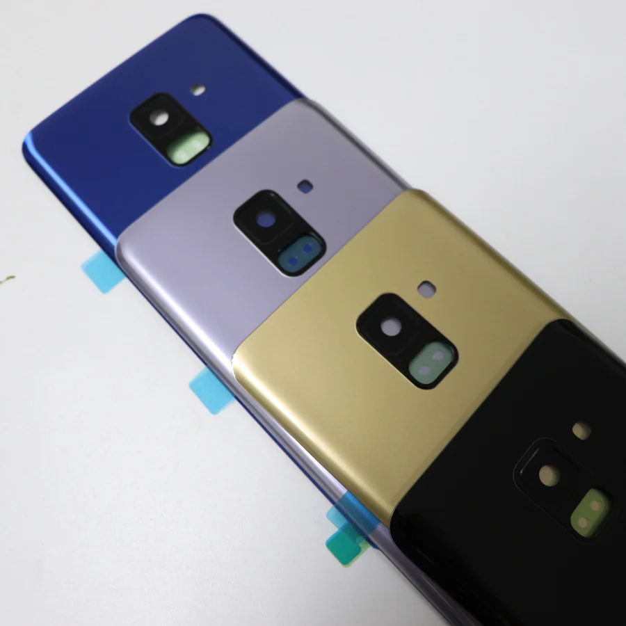 Задняя крышка батарейного отсека для samsung Galaxy A8 A530 A530F A8 Plus A730 A730F A8+ передняя стеклянная линза
