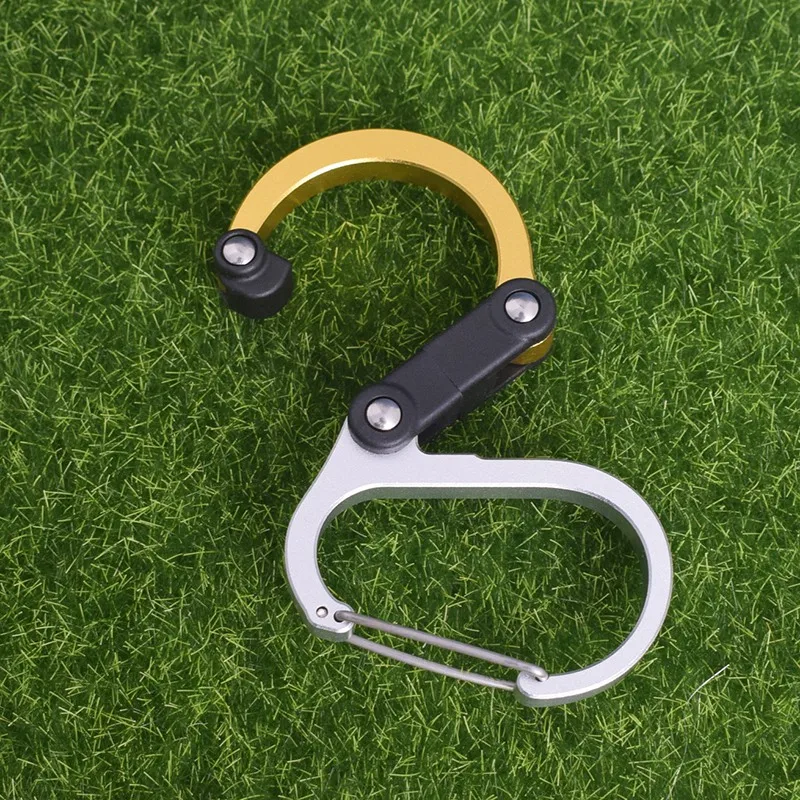 

Carabiner Rotating Hook Clip Non Locking Strong Clips for Camping Fishing Hiking Travel Backpack Outdoor Aluminum D Ring Hooks