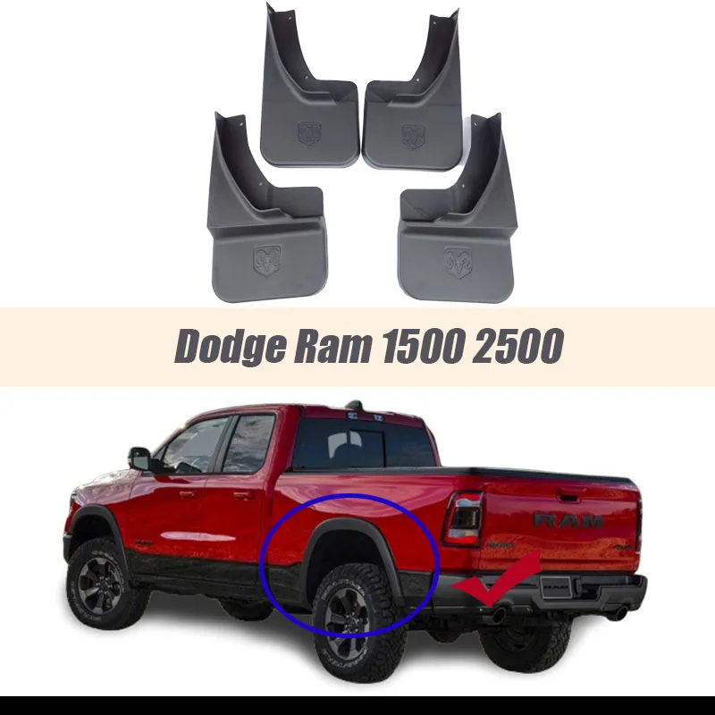 4 шт./компл. Брызговики для Dodge Ram 1500 2500 3500 Брызговики автомобильные щитки аксессуары авто styline 2009 - Цвет: With Wheel eyebrow
