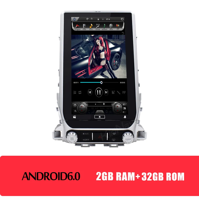 Android Car Radio KiriNavi 14," вертикальный экран Tesla стиль автомобиля радио Android 8,1 для TOYOTA LAND CRUISER LC200 автомобильный Dvd мультимедийные плееры gps - Цвет: Android Car Radio