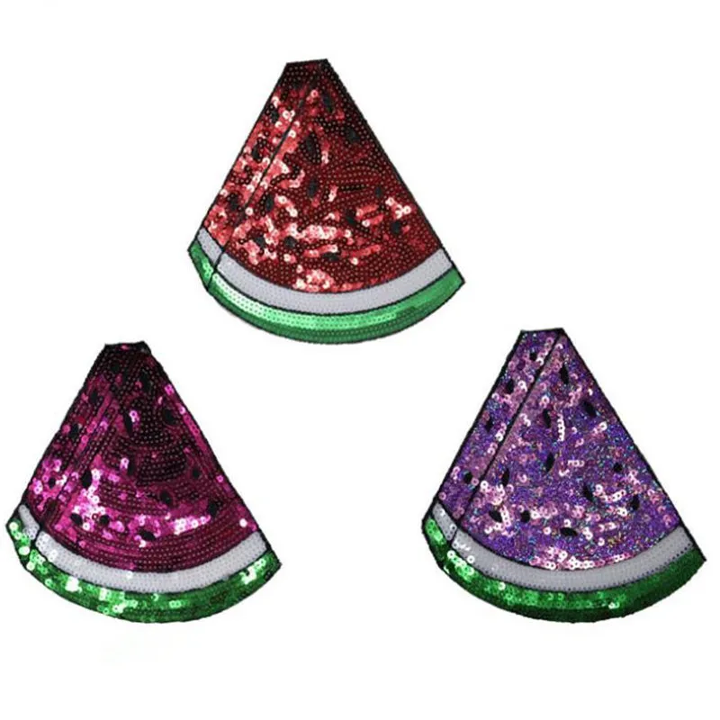 Fashion Clothes girl Diy Flower Patch Punk Rock Style Street culture Icon 180mm Watermelon Sequins patches for clothing women | Дом и сад