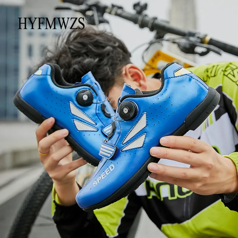 HYFMWZS, Sapatilha Ciclismo, Mtb, обувь для шоссейного велосипеда, Пара моделей, модная полосатая нескользящая подошва, 36-46