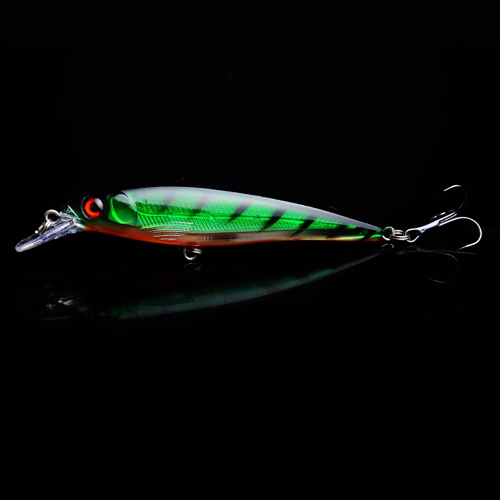 

1PCS Minnow Fishing Lure Laser Hard Artificial Bait 3D Eyes 11cm 13.1g Fishing Wobblers Crankbait Minnows Pesca 0-2M