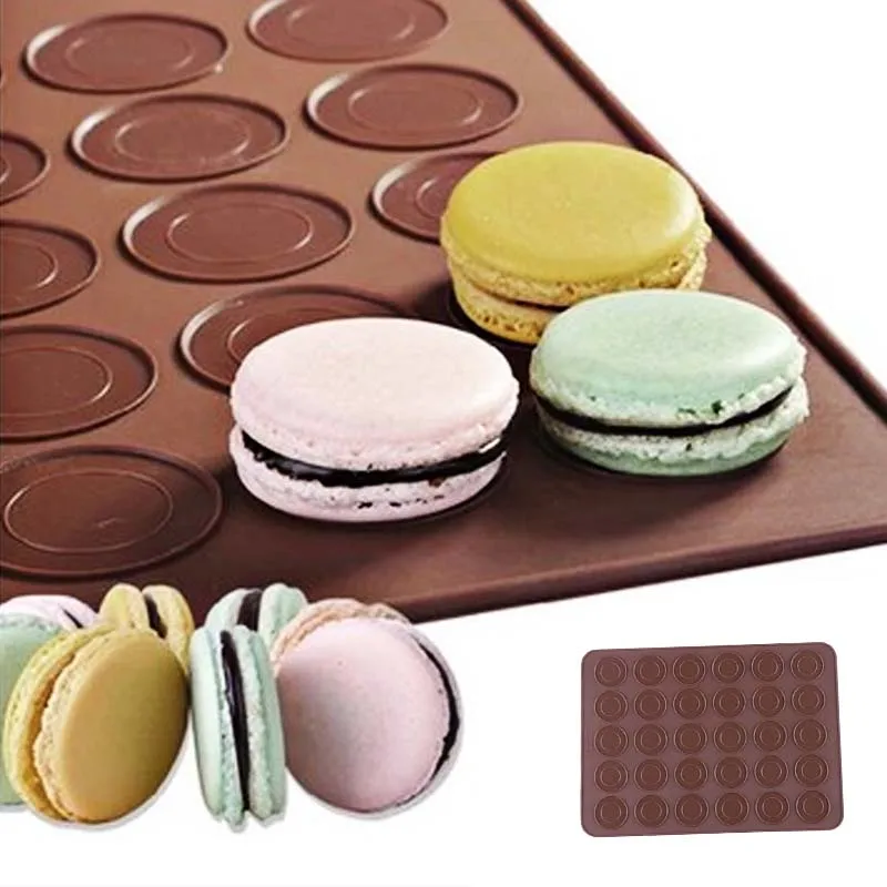 30-Cavity Silicone Macaron Mat DIY Baking Mats Cake Pastry Oven Mold Sheet Bakeware Tools Dropship | Дом и сад